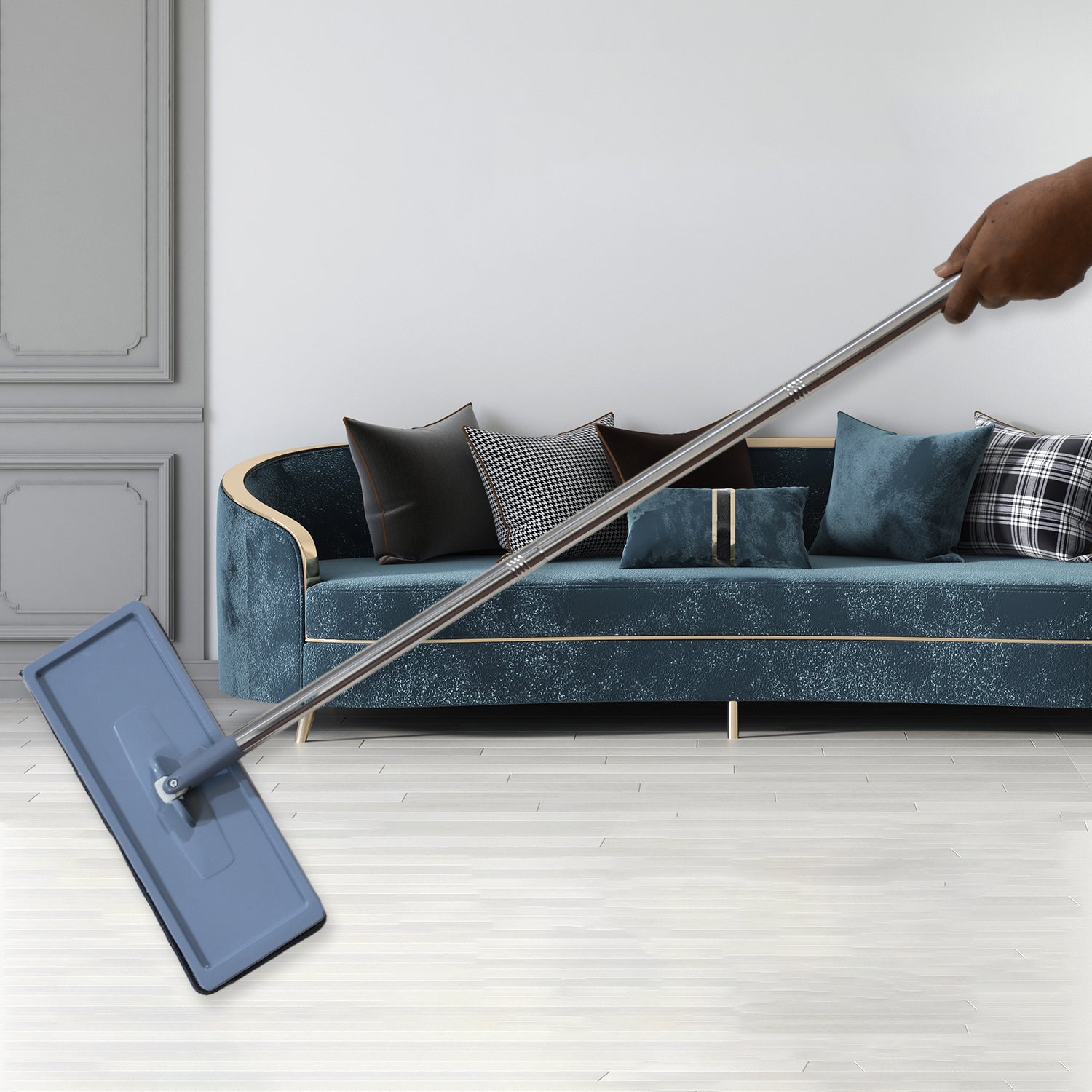 Versatile rotating mop for easy floor maintenance Versatile rotating mop for easy floor maintenance